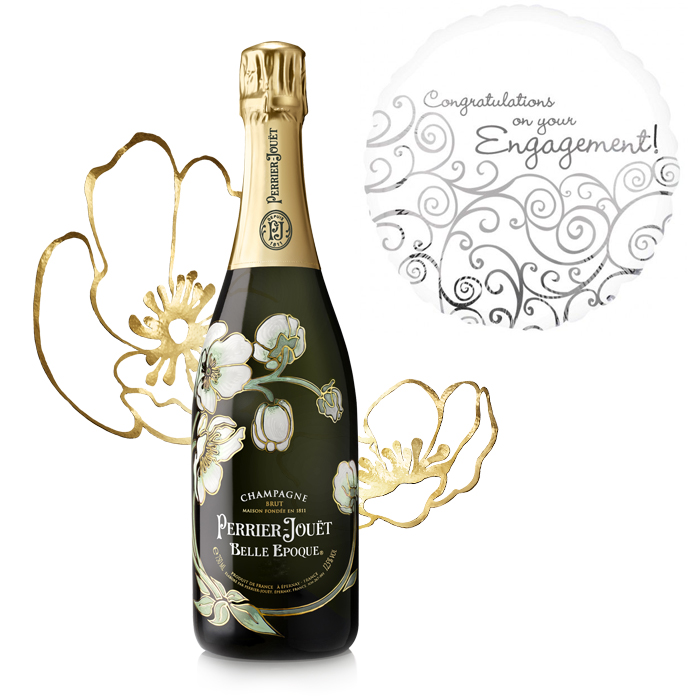Buy And Send Perrier Jouet Belle Epoque and Congratulations On Your Engagement Balloon